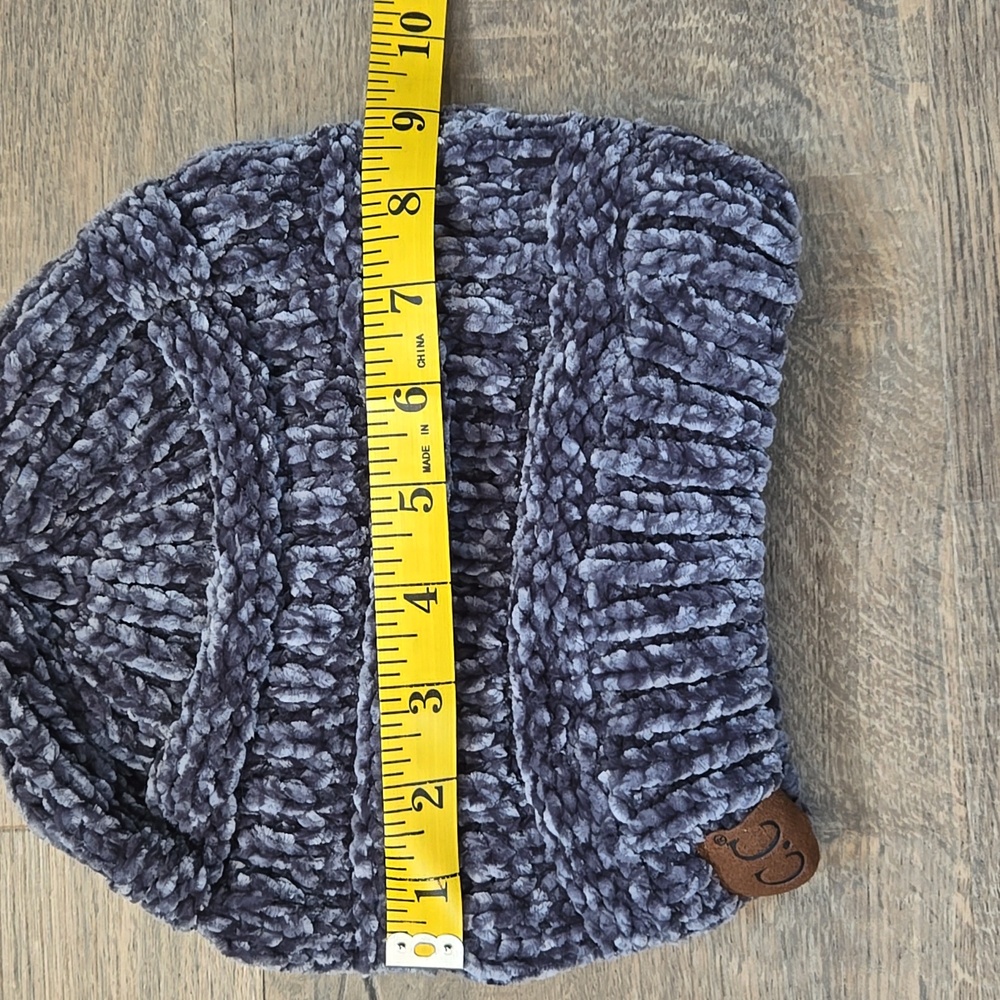 C.C Grey Chenille Scarf and Hat Set - Picture 5 of 6